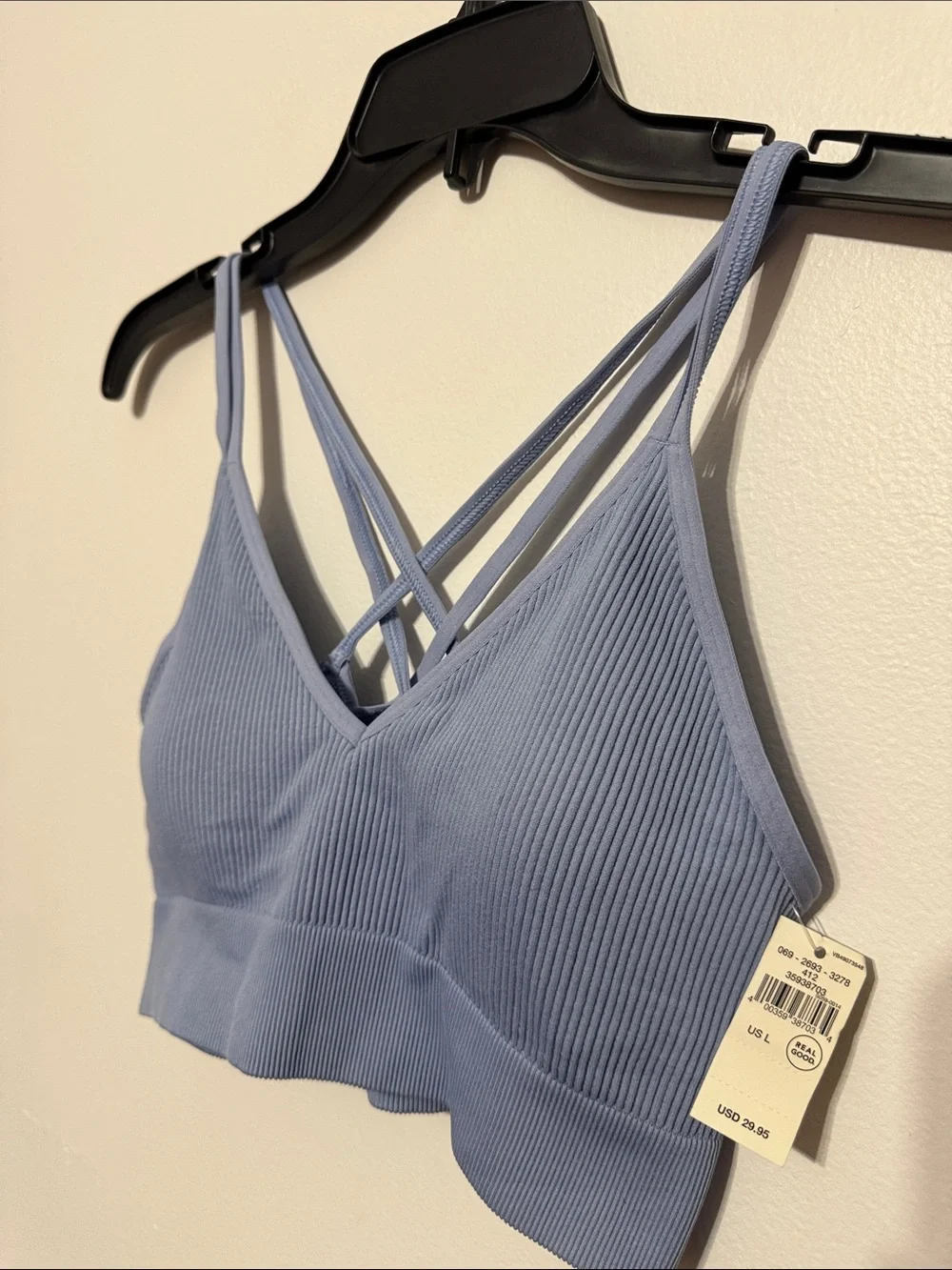 Aerie Light Blue Strappy Bralette Crop Top